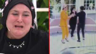 Esra Erol'da skandal anlar: Öfkeli adam canlı yayında karısını dövdü!