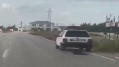 İstanbul'da dehşete düşüren görüntü: Köpeği aracının arkasına bağlayıp sürükledi