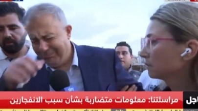 Beyrut Valisi patlama hakkında konuşurken gözyaşlarına boğuldu!