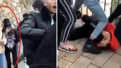 Gençlik nereye gidiyor? Erkekler kavga etti,  kızlar kameraya çekip ‘vurun’ diye tezahürat yaptı