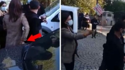 HDP milletvekilinden skandal hareket: El çabukluğuyla telefonu aldı!