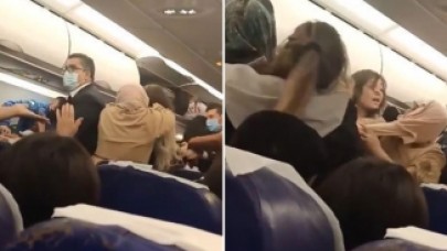 Önce kadınlar sonra erkekler: İstanbul seferini yapan uçakta büyük kavga!