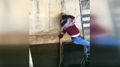 HES'te suya düşmek üzere olan kedi yavrusunu teknisyen kurtardı