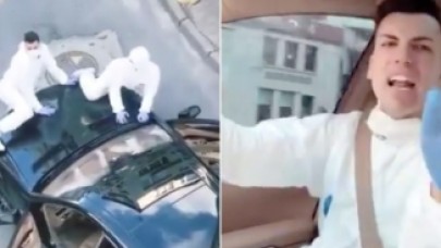 Ahlaksız fenomen Kerimcan Durmaz otomobiliyle dolaşıp yaşlılara küfür etti!