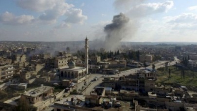 Esed Rejimi ve Destekçilerinin İdlib'e Bombardımanını Havadan Görüntüledi