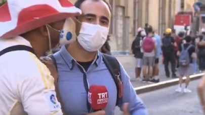 TRT muhabiri Doğancan Aksoy neye uğradığını şaşırdı: Canlı yayında öpücük şoku!