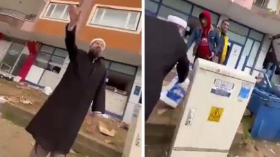 Deprem bölgesinde marketi boşaltanların önüne böyle dikildi: Yapmayın,  haramdır