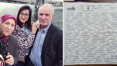 Enkaz altında kalan babanın,  kızının defterine yazdığı not okuyanları duygulandırdı