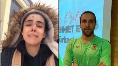 Saatlerdir enkaz altındaki kaleci Eyüp Türkaslan için eşi,  hıçkıra hıçkıra ağlayarak yardım istedi