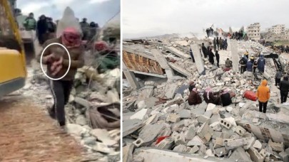Enkaz altında kalan kadın doğum yaptı! Bebek yaşıyor,  anne hayatını kaybetti