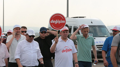 Tanju Özcan 'Adalet ve Değişim' yürüyüşüne başladı,  bir kişiye mesaj yolladı: Geldiğimde orada olmasın,  kalbi dayanmaz