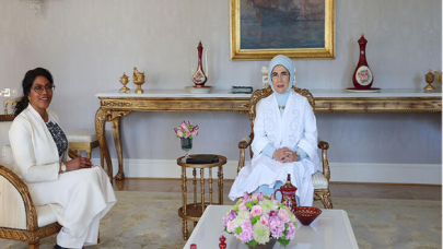 Emine Erdoğan Malcolm X'in kızı İlyasa Şahbaz'la bir araya geldi