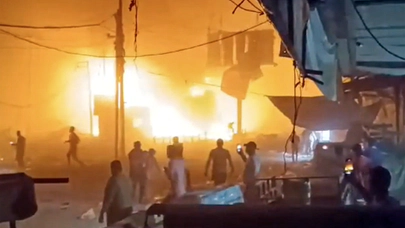 İsrail,  Gazze'de Nuseyrat Mülteci Kampı'nı bombaladı. O anlar saniye saniye görüntülendi