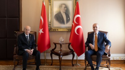 TBMM Başkanı Kurtulmuş'tan Bahçeli'ye yeni Anayasa  ziyareti