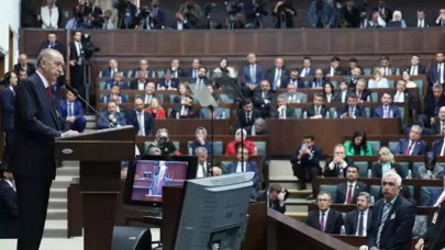 Cumhurbaşkanı Erdoğan'dan kürsüde sert mesajlar!