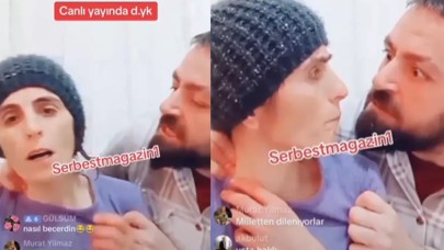 TikTok'ta bir skandal daha! Canlı yayında karısının boğazına yapıştı