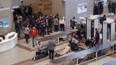 Çağlayan Adliyesi'nde silahlı saldırı: 2 saldırgan ölü ele geçirildi,  3'ü polis 6 kişi yaralı