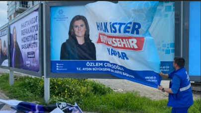 CHP adayı Çerçioğlu'nun afişleri YSK kararıyla kaldırıldı!