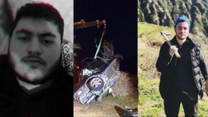 Rize'de takla atan otomobildeki İsmail Baykal ve Hasan Çatalbaş öldü