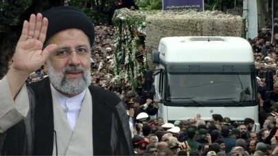 İbrahim Reisi'nin cenaze töreninden ilk görüntüler! İzdiham yaşanıyor