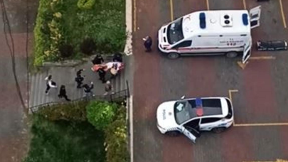 Polisi gören şahıs 5. kattan aşağı atladı!
