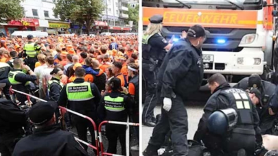 Hamburg'ta olaylı maç!