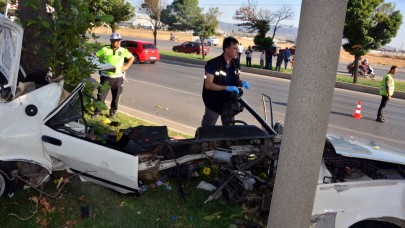 İkiye bölünen otomobildeki Teslime Nur Yener öldü