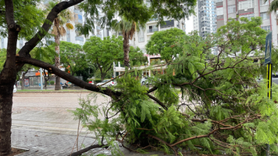 Adana'da şiddetli yağmur ve rüzgar hayatı olumsuz etkiledi!
