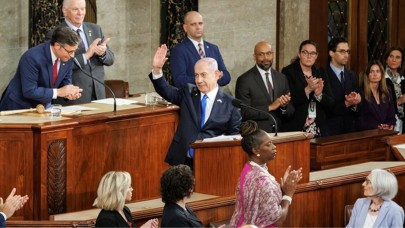 Netanyahu ABD Kongresi'nde alkışlarla karşılandı: Skandal görüntülere Türkiye'den tepki