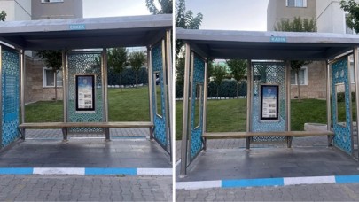 Adıyaman Menzil'de kadın ve erkek otobüs durakları ayrıldı