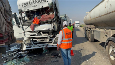 Gaziantep'te 7 ağır vasıta birbirine girdi: 1 ölü,  6 yaralı