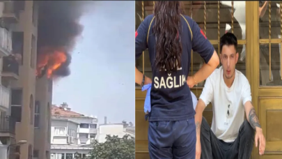 Beyoğlu'nda yangın çıkaran kişiyi bıçakladı: Engelli kız arkadaşını kurtardı!