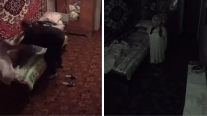 Gece babaannesinin odasından gelen sesler üzerine odasına kamera yerleştiren genç gördüklerine inanamadı!