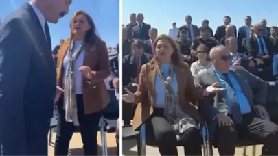 Belediye başkanı kendisine ayrılan sandalyeyi görünce küplere bindi