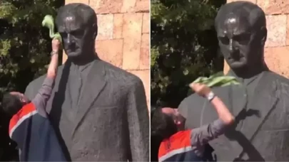 Atatürk anıtını böyle temizleyen personel kovuldu mu? Bakan Uzun açıkladı