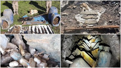 Hakkari'de çok sayıda silah ve mühimmat ele geçirildi!