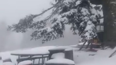 Düzce'de kar kalınlığı 10 santimetreye ulaştı