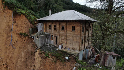 Rize'deki heyelan vatandaşları korkuttu