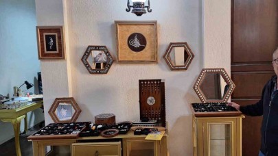 Sanat Etkinliğinde Sedef Kakma Ustası Abdullah Mutlu'nun Eserleri İlgi Odağı Oldu