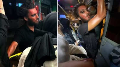 Minibüste kadınları taciz eden makyajlı tacizci gözaltına alındı!