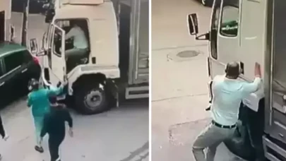 Bursa'da hareket eden kamyonu son anda durdurdu!