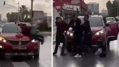 Adana’da şok olay: Düğün arabasının üzerine atlayan dilenci darp edildi!