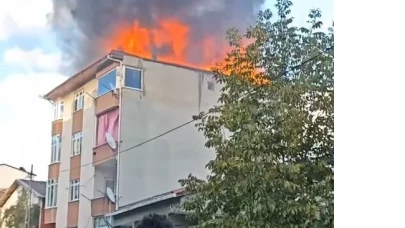 Ümraniye de korkutan yangın!