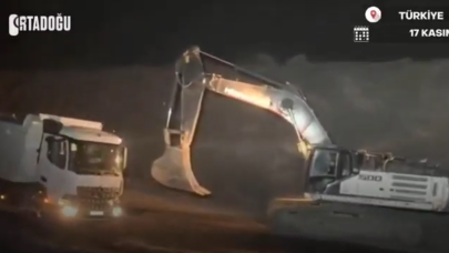 Şantiyede aracının içinde uyuyakalan sürücüye arkadaşlarının yaptığı şaka gündem oldu