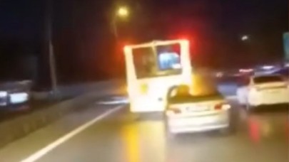 Arabasına çarpıp kaçan İETT şoförünü kovaladı!