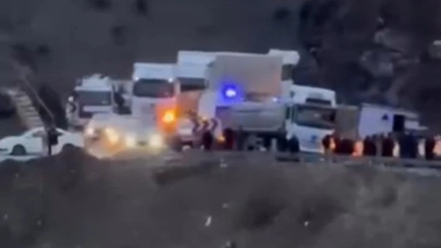 Siirt’te tır devrildi! Yaralılar var