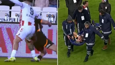 Barış Alper Yılmaz,  sahayı sedyeyle terk etmek zorunda kaldı!