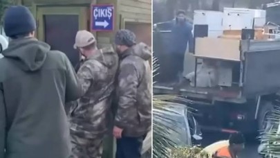 Belgrad Ormanı'na şafak vakti tahliye operasyonu: İBB'ye ait tabelalar söküldü