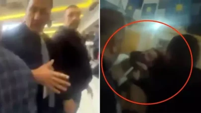 İYİ Parti liderinin korumaları ile basın mensupları arasında arbede!