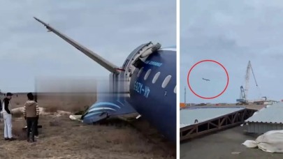 Kazakistan'da Azerbaycan havayollarına ait yolcu uçağı düştü